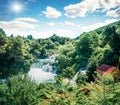 ÃËÃÂºÃËÃÂ¿Ãâ¬ÃÂµ summer view of Skradinski Buk waterfall. Splendid morning scene of Krka National Park, Lozovac village location, Royalty Free Stock Photo